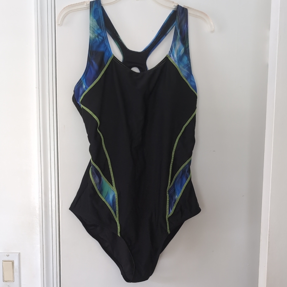 Black and Blue Women's Swimsuit